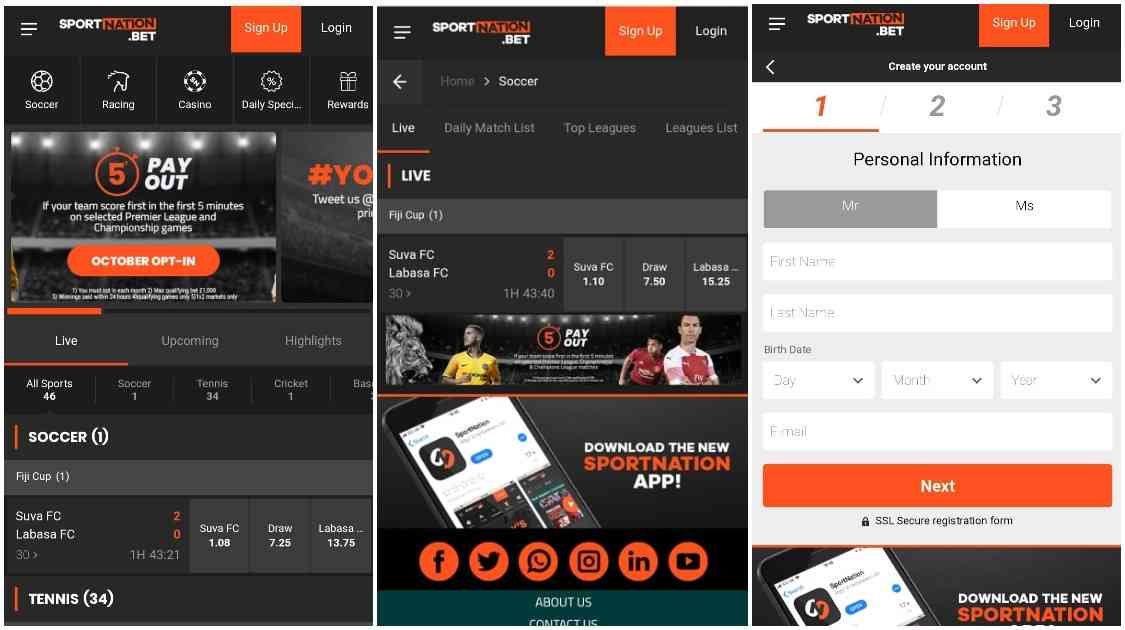 SportNation app screenshot